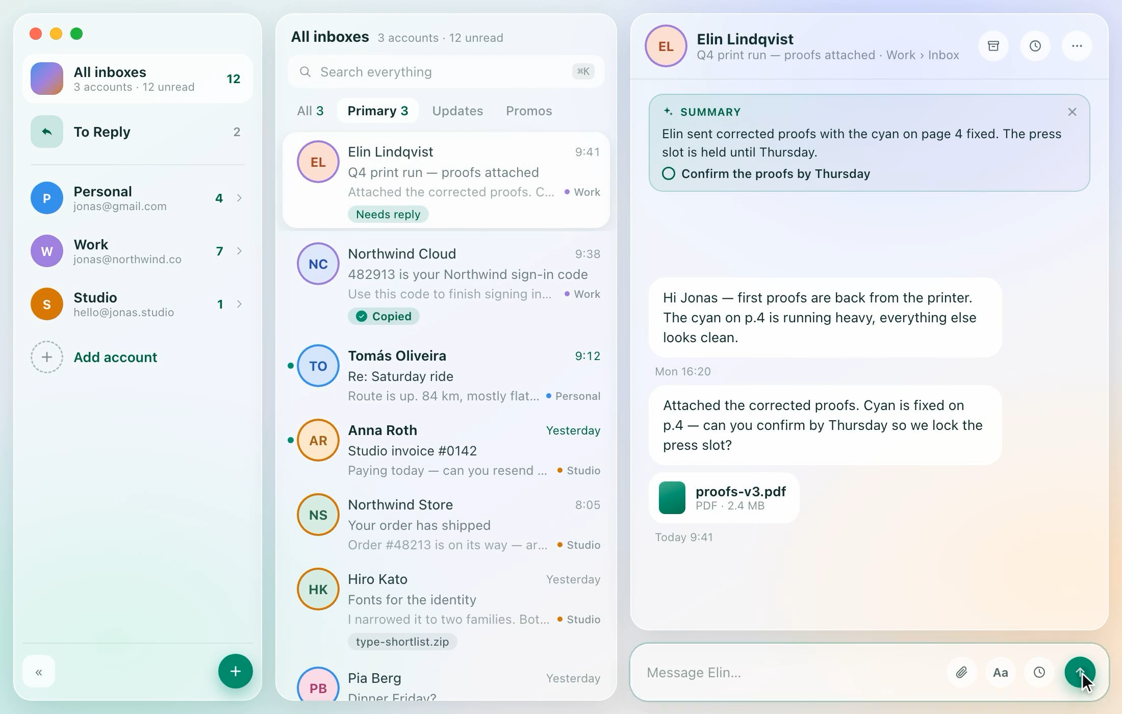 Bytemail screenshot