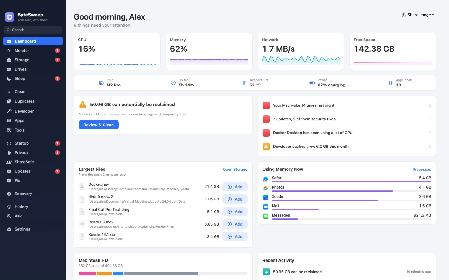 Bytesweep screenshot