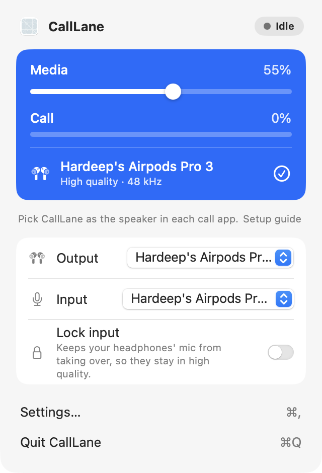 CallLane screenshot