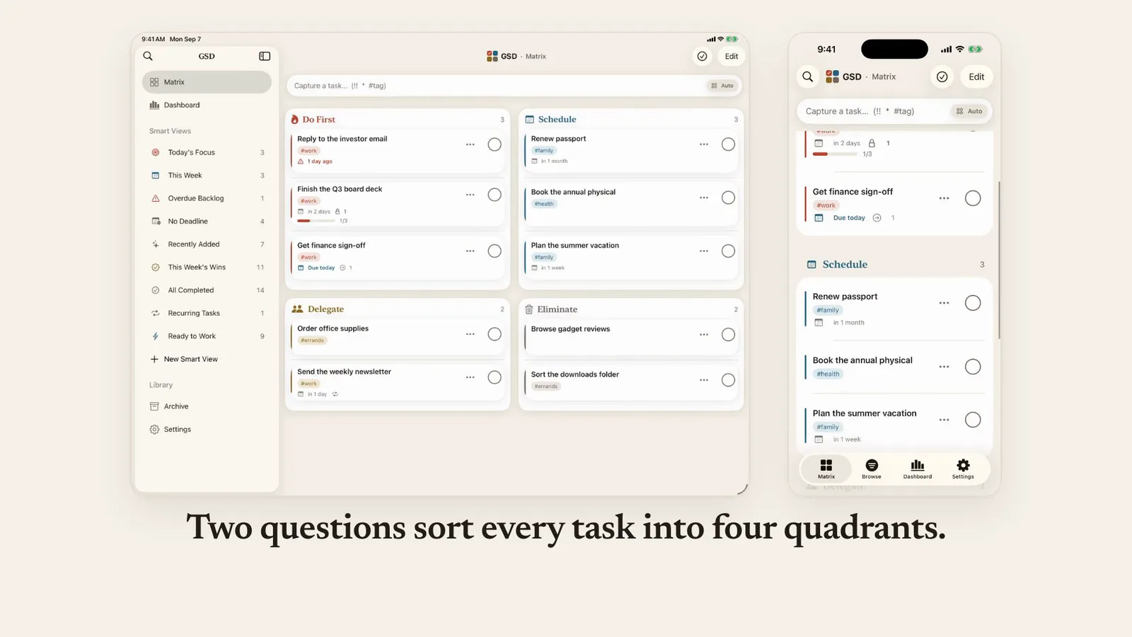 GSD Task Manager screenshot