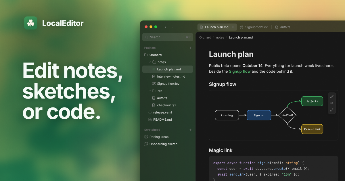 LocalEditor screenshot