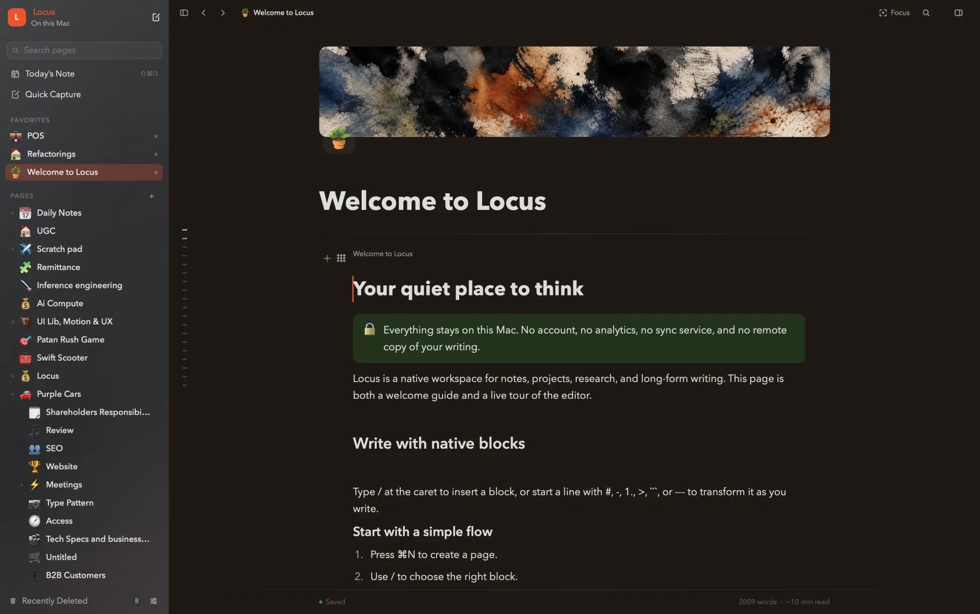 Locus screenshot