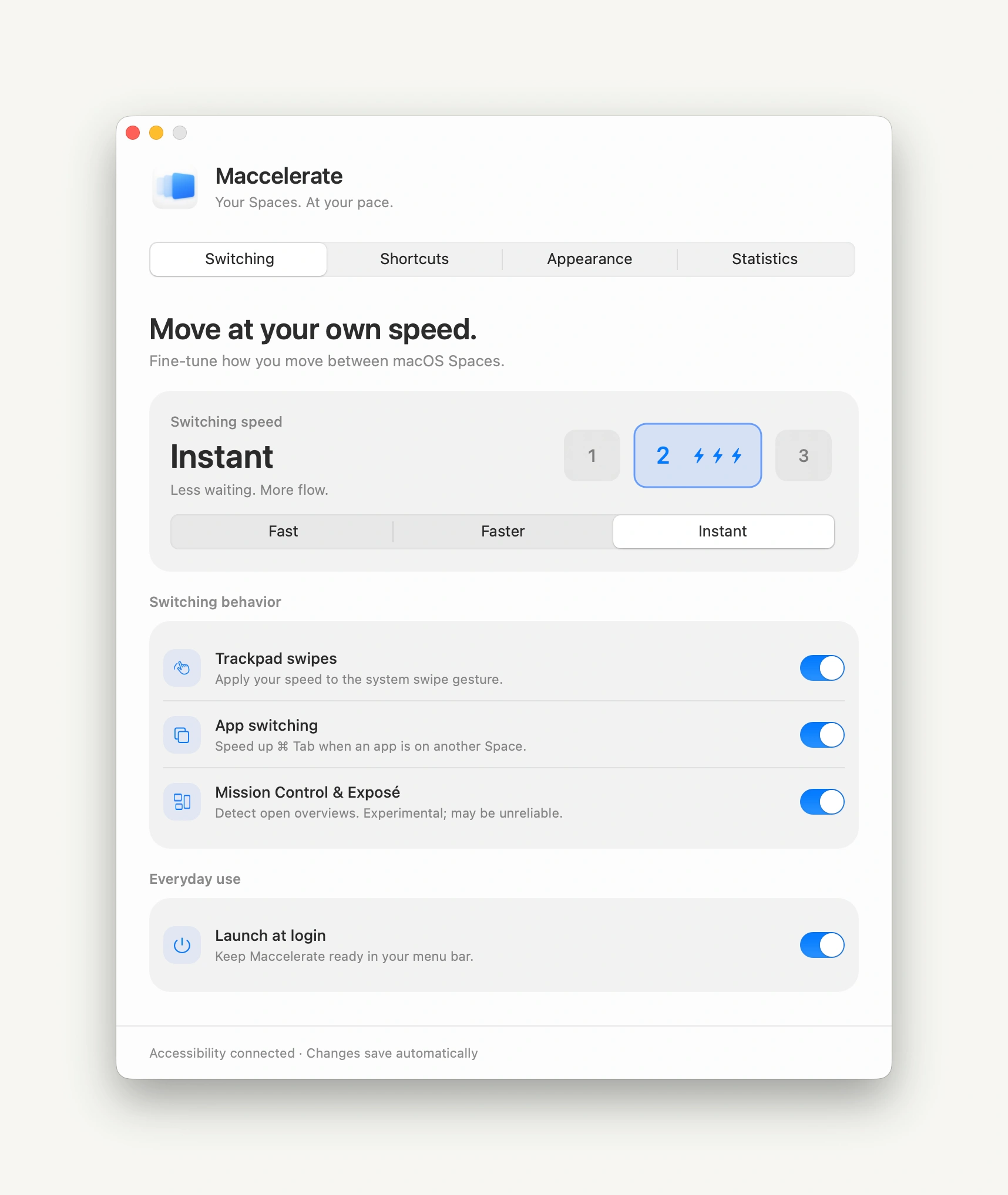 Maccelerate screenshot