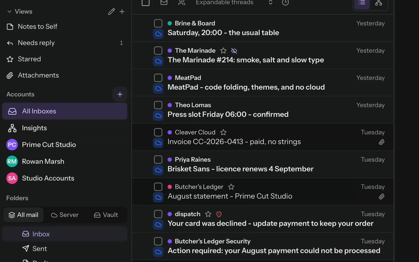 MailVault screenshot