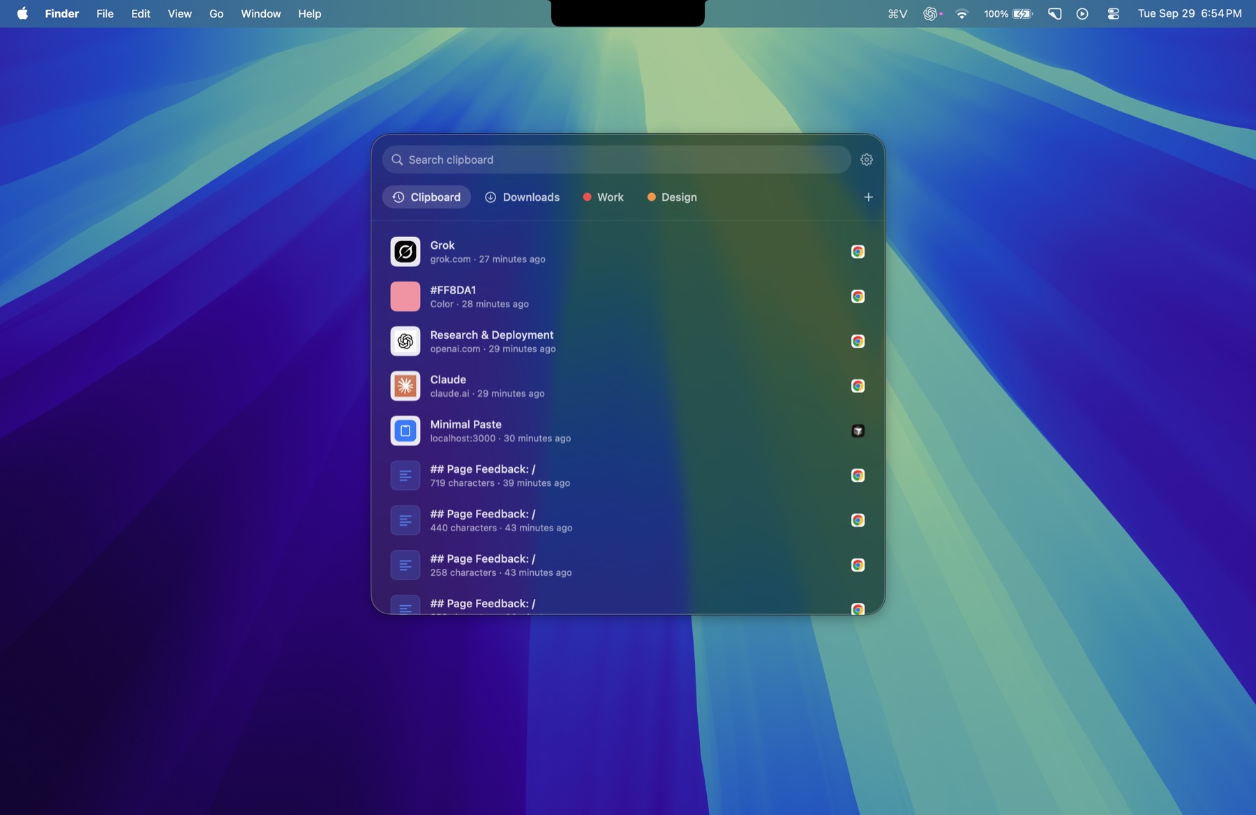 Minimal Paste screenshot