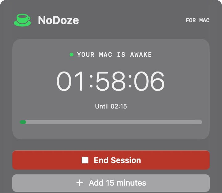 NoDoze screenshot
