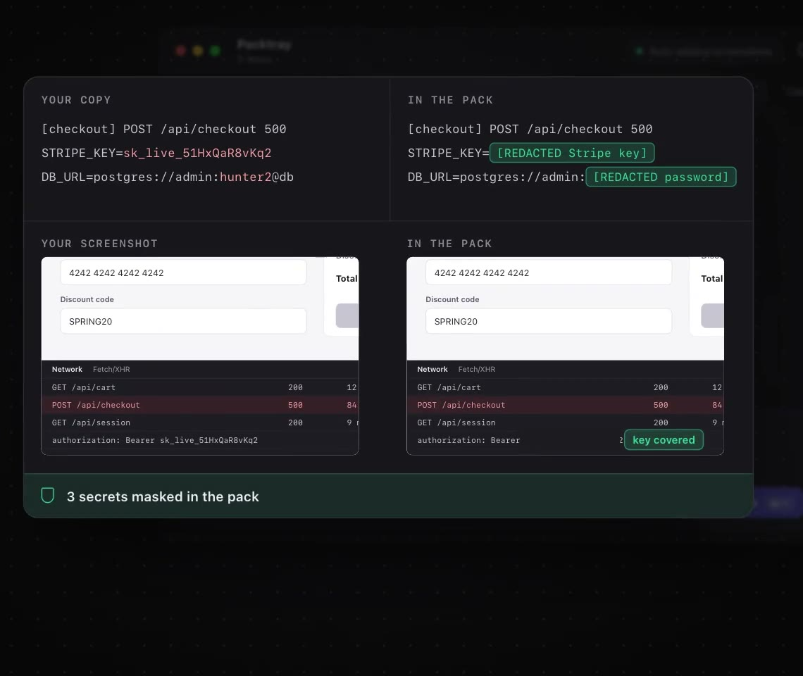 Packtray screenshot