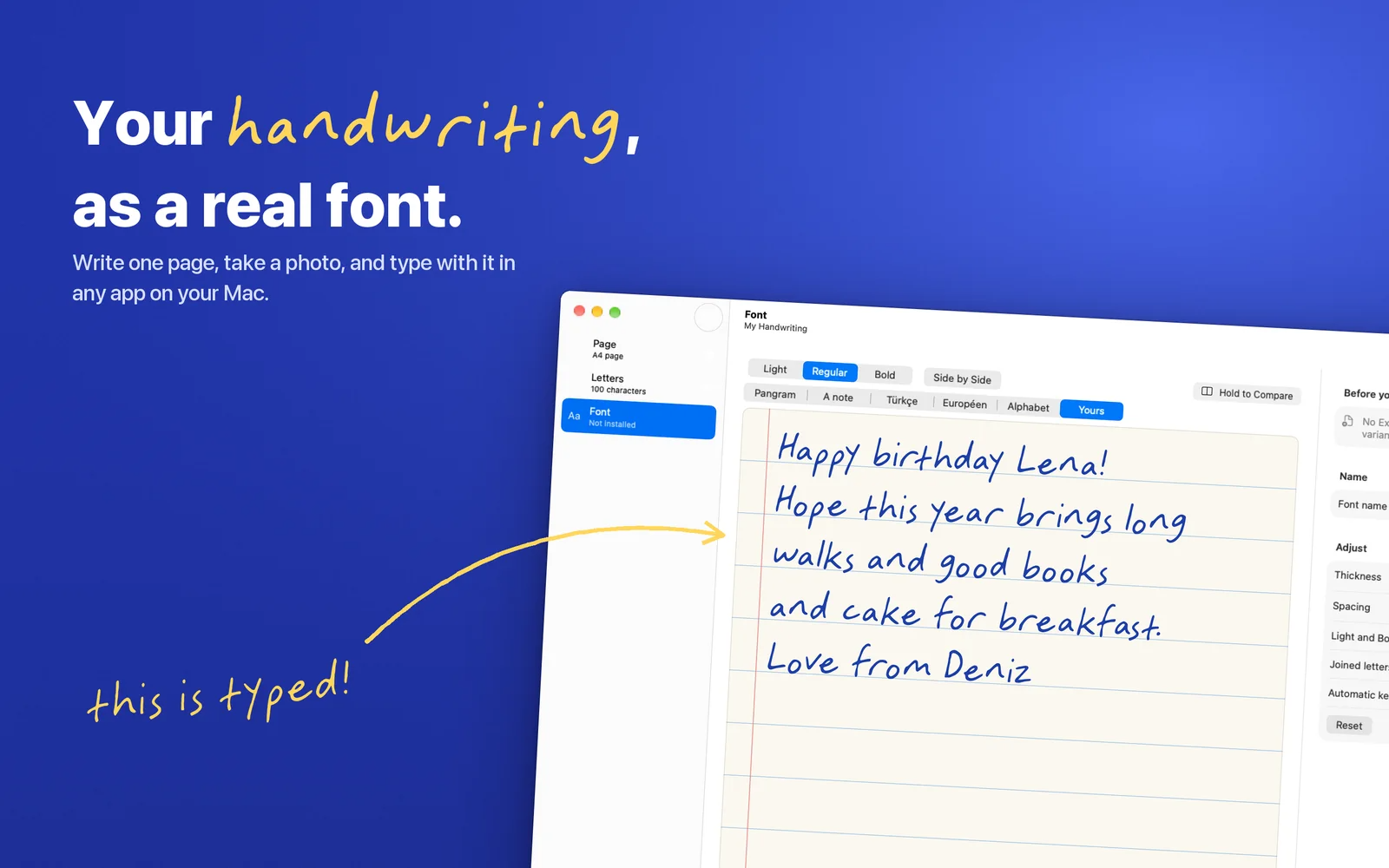 Penfont screenshot