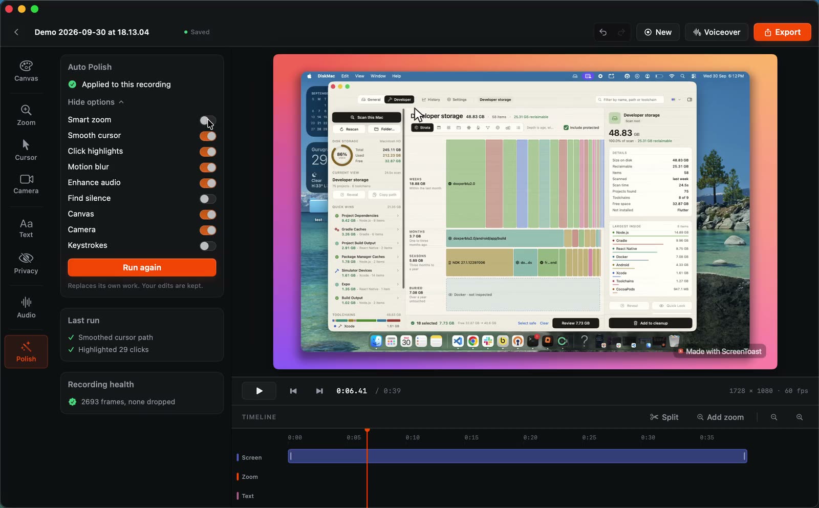 ScreenToast screenshot