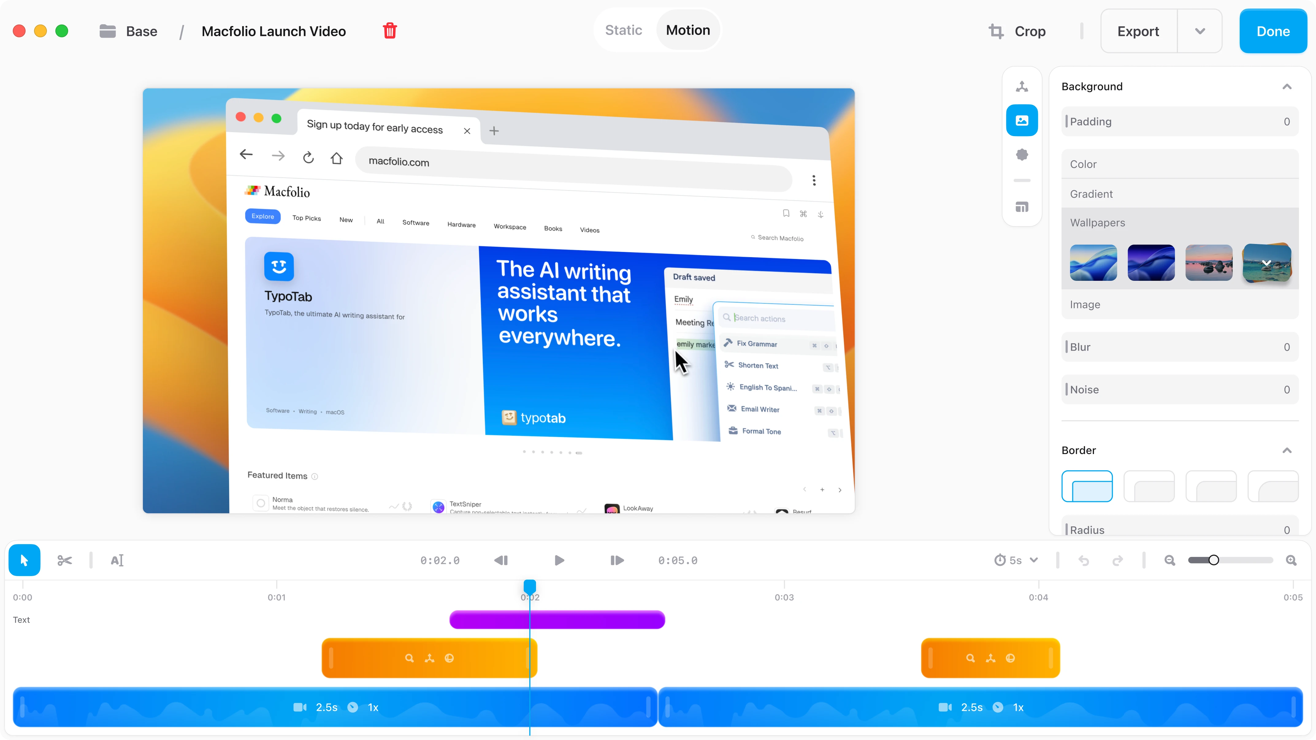 Shotbase screenshot