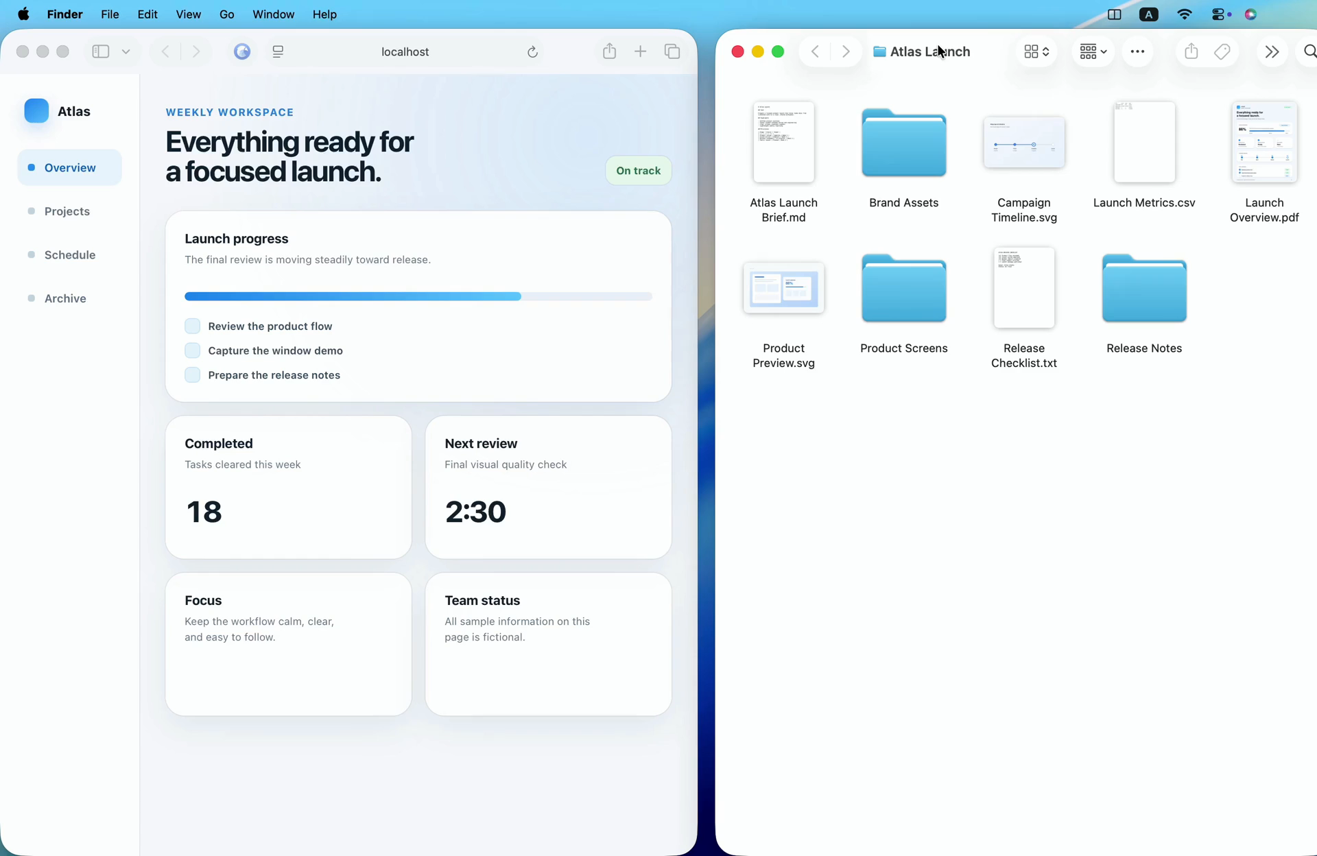 Split screenshot