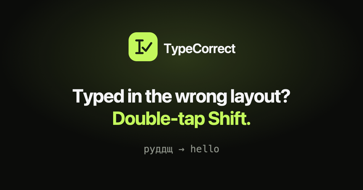 TypeCorrect screenshot