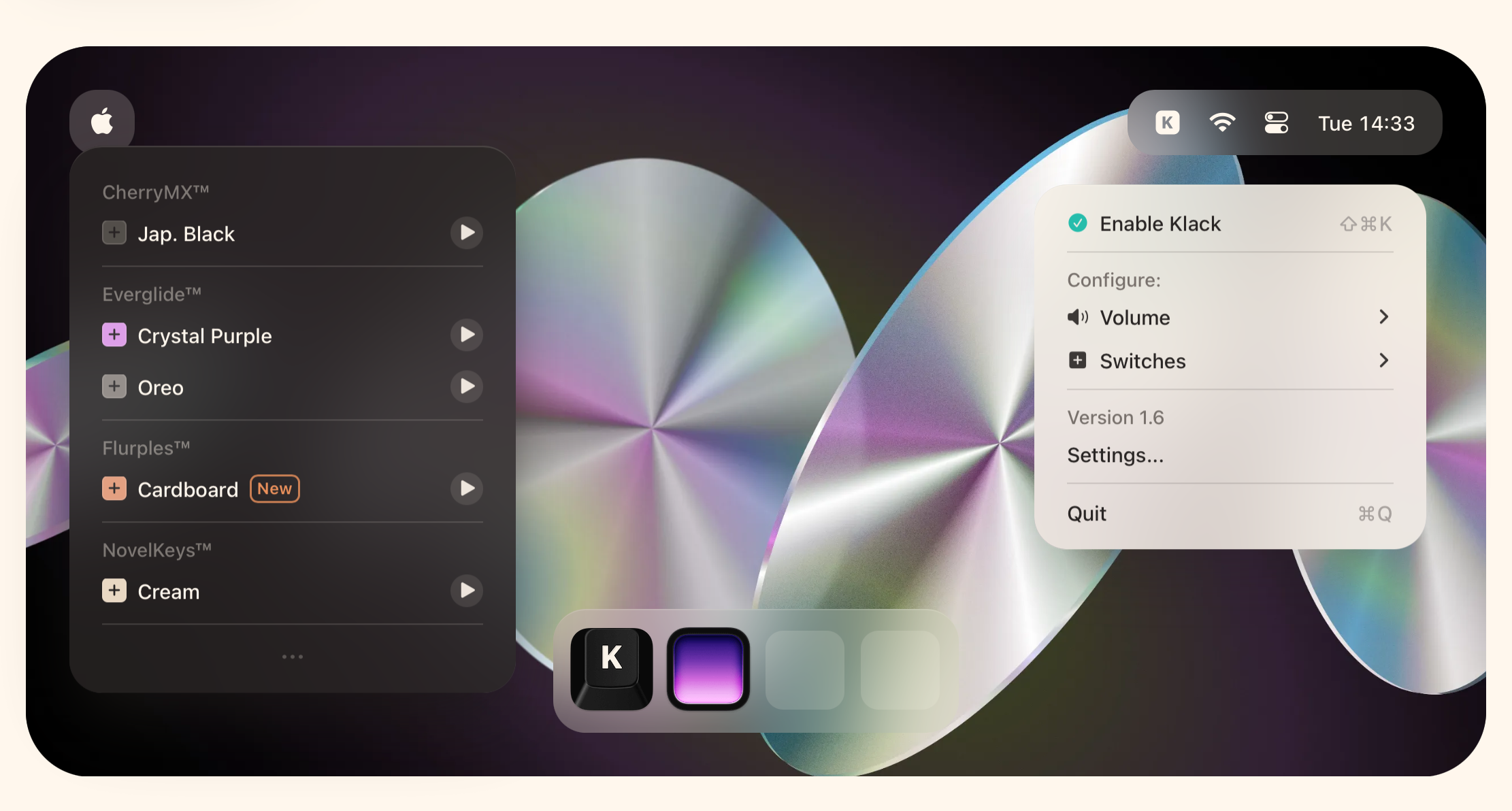 Klack screenshot